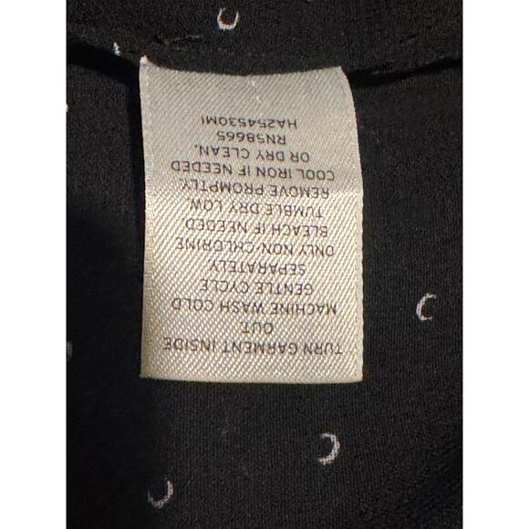 Halogen Black Moon Print Sheer Blouse Cap Sleeve Size XS - Picture 7 of 7